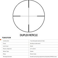 TRUGLO TRUSHOT Riflescope 1 in Aluminum Tube Duplex Reticle