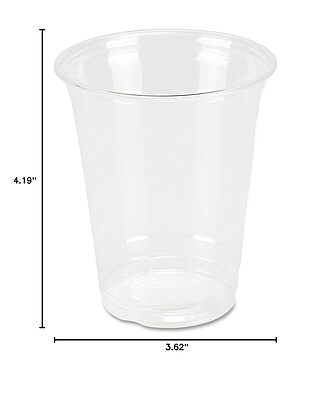 Genuine Joe GJO58231 Clear Plastic Cups 12 oz (Pack of 25)