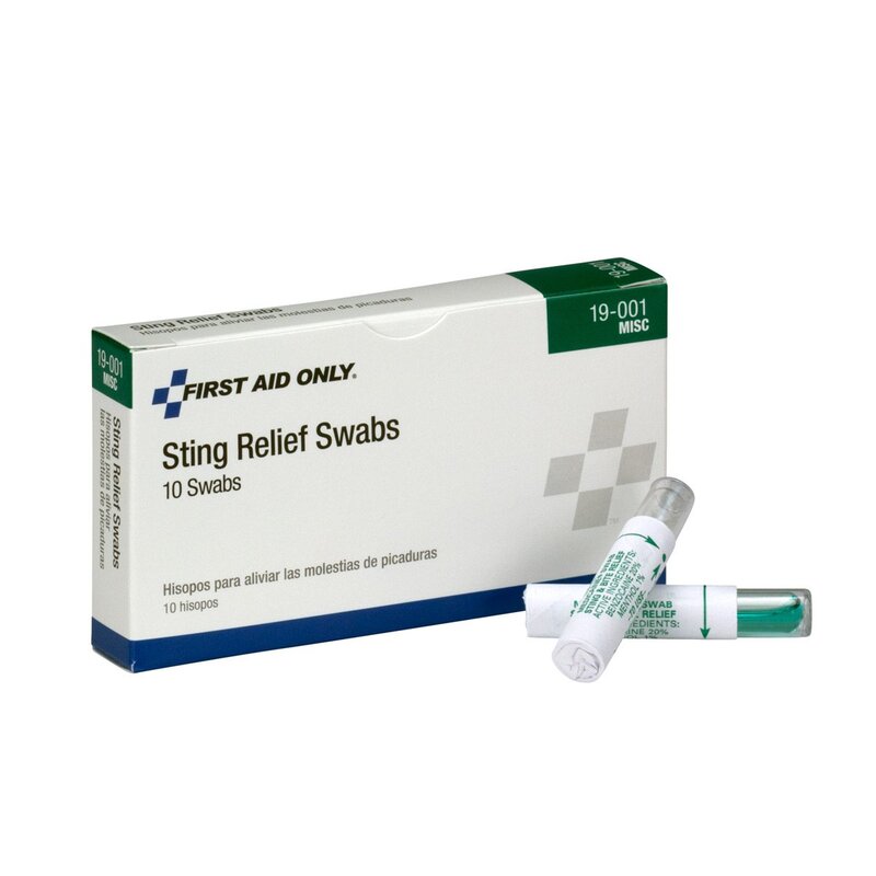 First Aid Only 19-001 Sting Relief Swabs, 10 Count (Pack of 1)