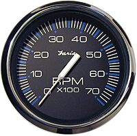 Faria Chesapeake Black 4" Tachometer - 7000 RPM (Gas) (All Outboards)