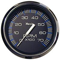 Faria Chesapeake Black 4" Tachometer - 7000 RPM (Gas) (All Outboards)