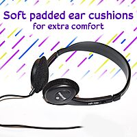 Maxell - 190319 Stereo Headphones - 3.5mm Cord with 6-Foot Length - Soft Padded Ear Cushions