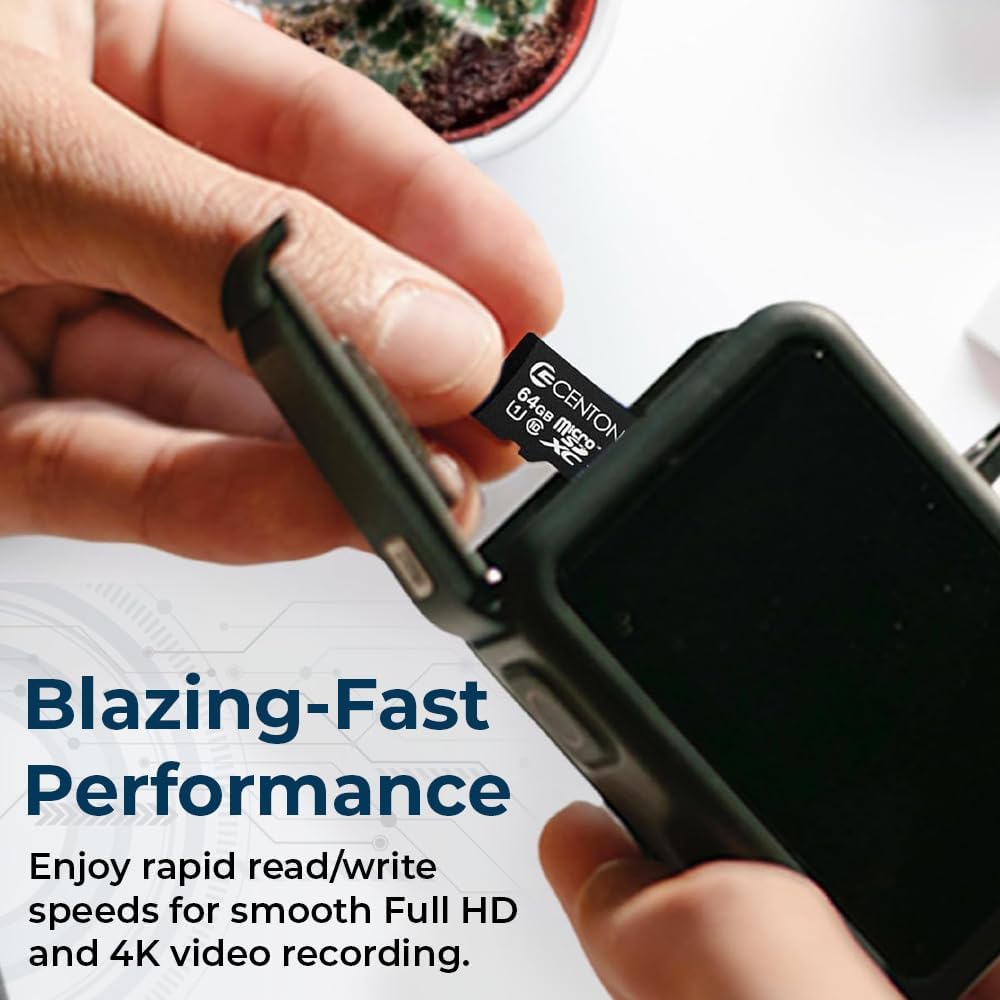 Centon Eelctronics MP Essential Micro SDXC Card, Ultimate Memory Card for Phones, Tablets, Cameras, and More, UHS1, 128GB