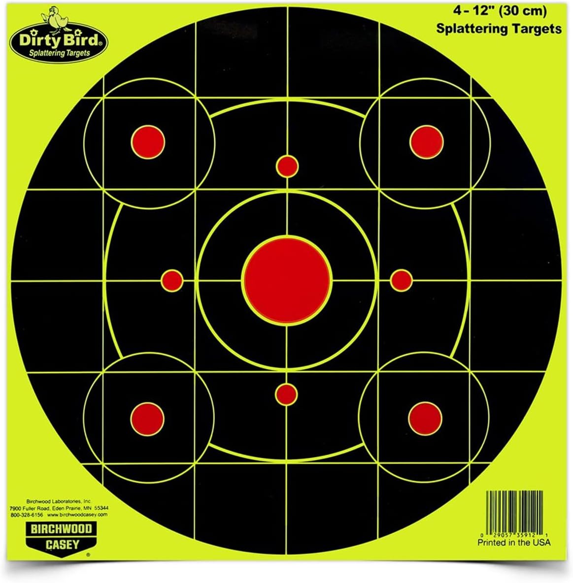 Birchwood Casey Dirty Bird Bull's-Eye Splattering Sight-In Targets
