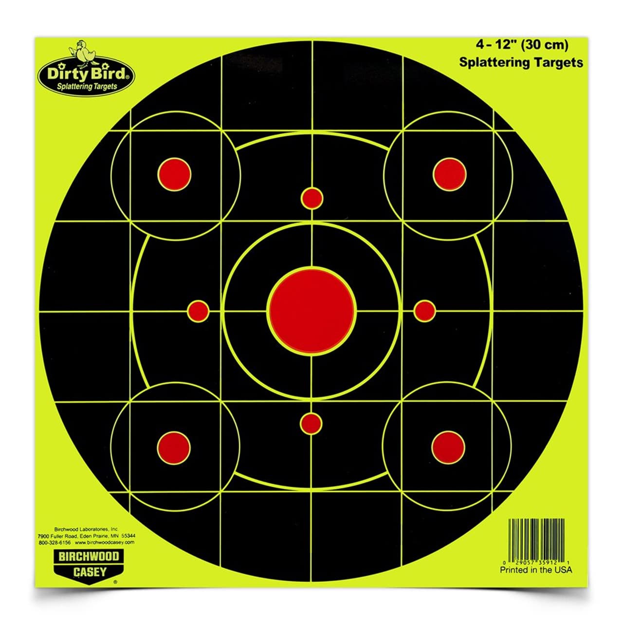 Birchwood Casey Dirty Bird Bull's-Eye Splattering Sight-In Targets