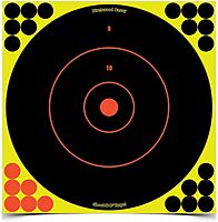 BIRCHWOOD CASEY Shoot-N-C 12" Bull's-Eye Reactive Self-Adhesive Targets with Repair Pasters