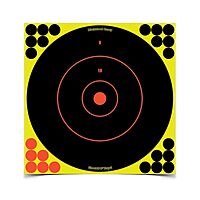 BIRCHWOOD CASEY Shoot-N-C 12" Bull's-Eye Reactive Self-Adhesive Targets with Repair Pasters