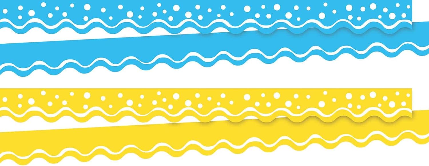 Barker Creek Double-Sided Border, Summer, School and Office Supplies, Bulletin Board Border Trim, Set of 2