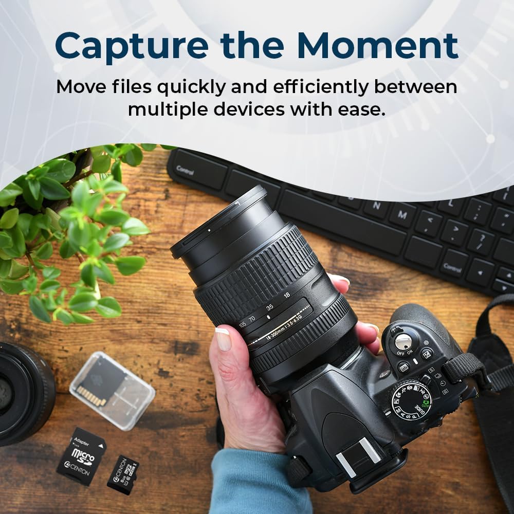 Centon Eelctronics MP Essential Micro SDXC Card, Ultimate Memory Card for Phones, Tablets, Cameras, and More, UHS1, 128GB