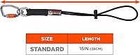 Ergodyne Squids 3714 Tool Lanyard and Tethering Attachment with Carabiner and Cinch Loop, Weight Rating 10lbs, 3-Pack