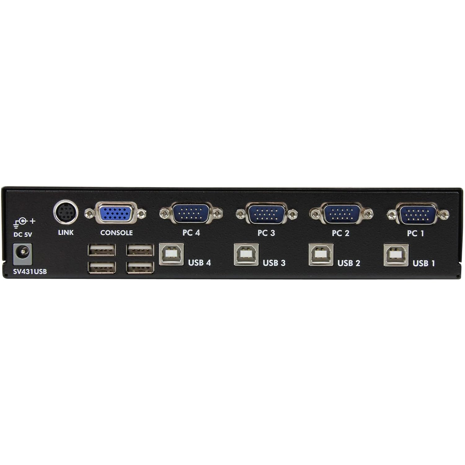 StarTech.com 4 Port Professional VGA USB KVM Switch with Hub - 1U Rack-mountable KVM Switch (SV431USB)