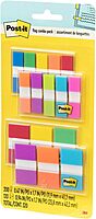 Post-it Flags Combo Pack, 4 On-The-Go Dispensers/Pack, 120 .94 in Wide and 200 .47 in Wide Flags