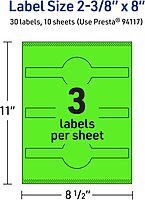Avery Printable Wraparound Band Labels, Sure Feed Technology, Cigar Band Labels, Laser/Inkjet Printable