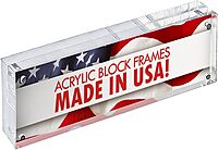 Azar Displays Acrylic Vertical/Horizontal Block Frame with Magnets