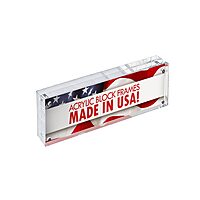 Azar Displays Acrylic Vertical/Horizontal Block Frame with Magnets