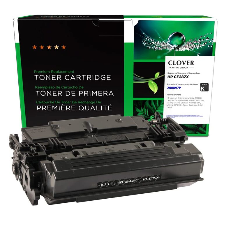 Clover Remanufactured Toner Cartridge Replacement for HP CF287X (HP 87X) | Black | High Yield