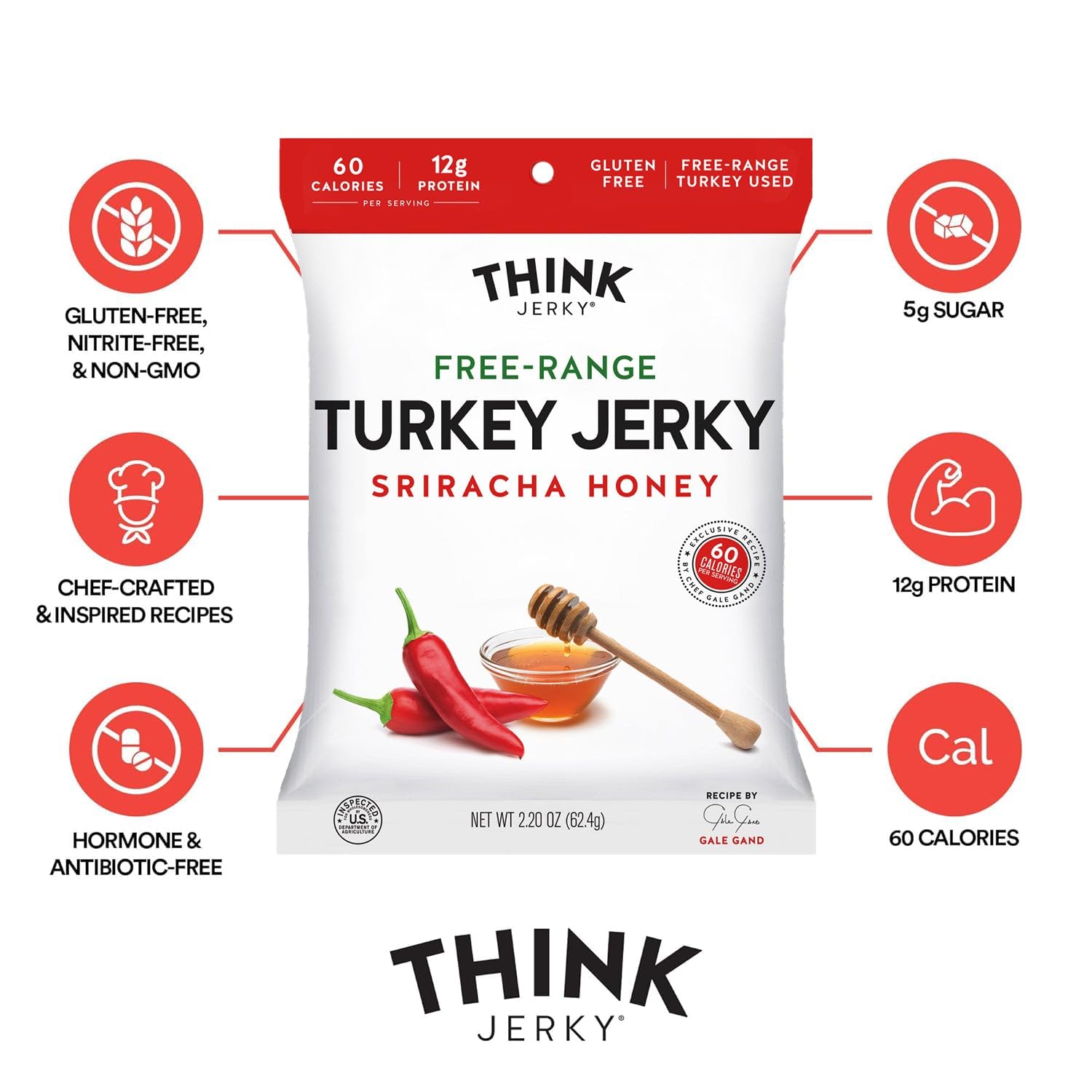 THINK JERKY High-Protein Jerky Snacks, Gluten Free, Chef-Crafted