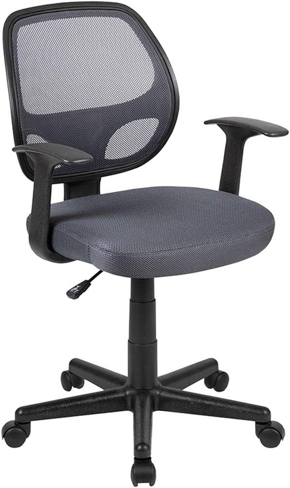 FLASH FURNITURE Flash Fundamentals Mid-Back Mesh Swivel Ergonomic Task Office Chair with Arms