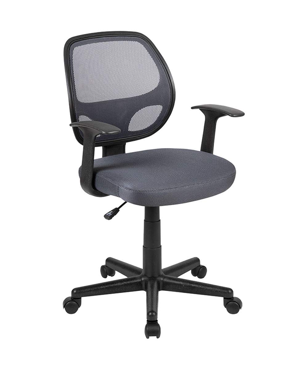 FLASH FURNITURE Flash Fundamentals Mid-Back Mesh Swivel Ergonomic Task Office Chair with Arms