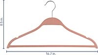 Elama Home 20 Piece Biodegradable Coat Hangers in Pink (ELH-20) (Pack of 2) 20 Piece Set (Pack of 2)
