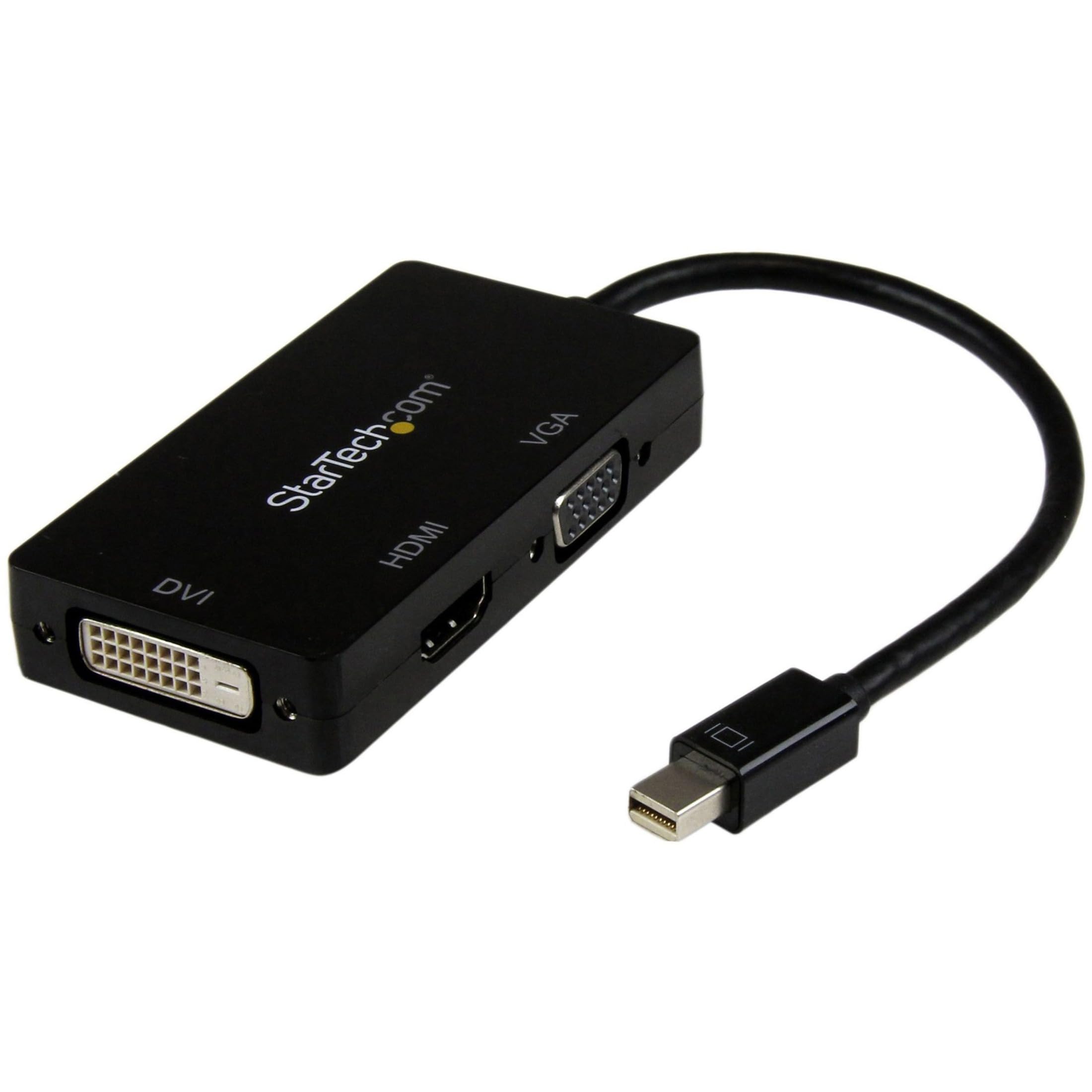 StarTech.com 3-in-1 Mini DisplayPort Adapter - Mini DP to HDMI, DVI, VGA or DisplayPort