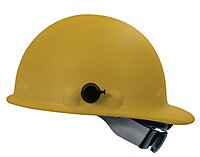 Fibre-Metal by Honeywell P2AQSW02A000 Super Eight Swing Fiber Glass Cap Style Hard Hat with Quick-Lok, Yellow
