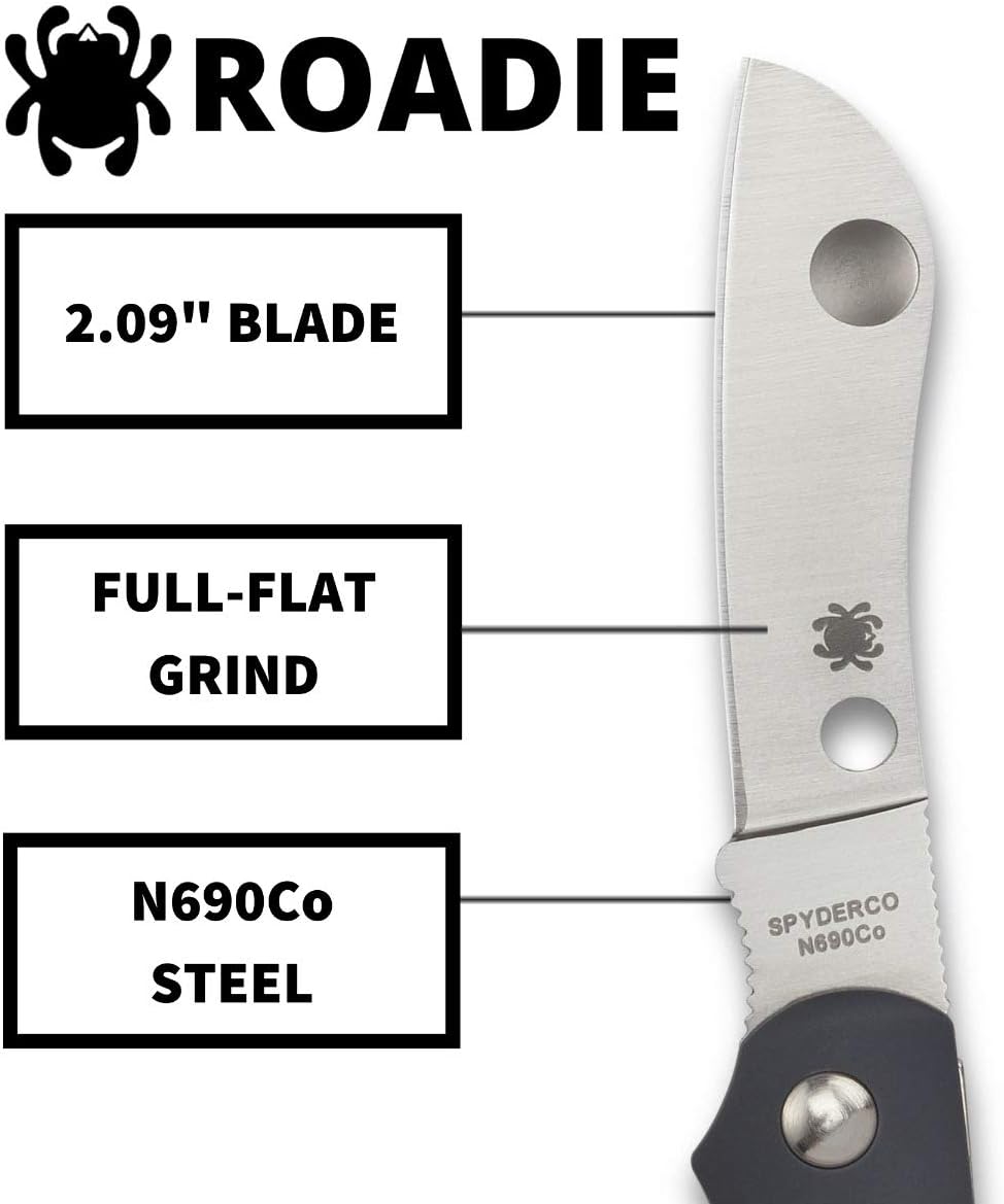 SPYDERCO Roadie Non-Locking Folding Pocket Knife