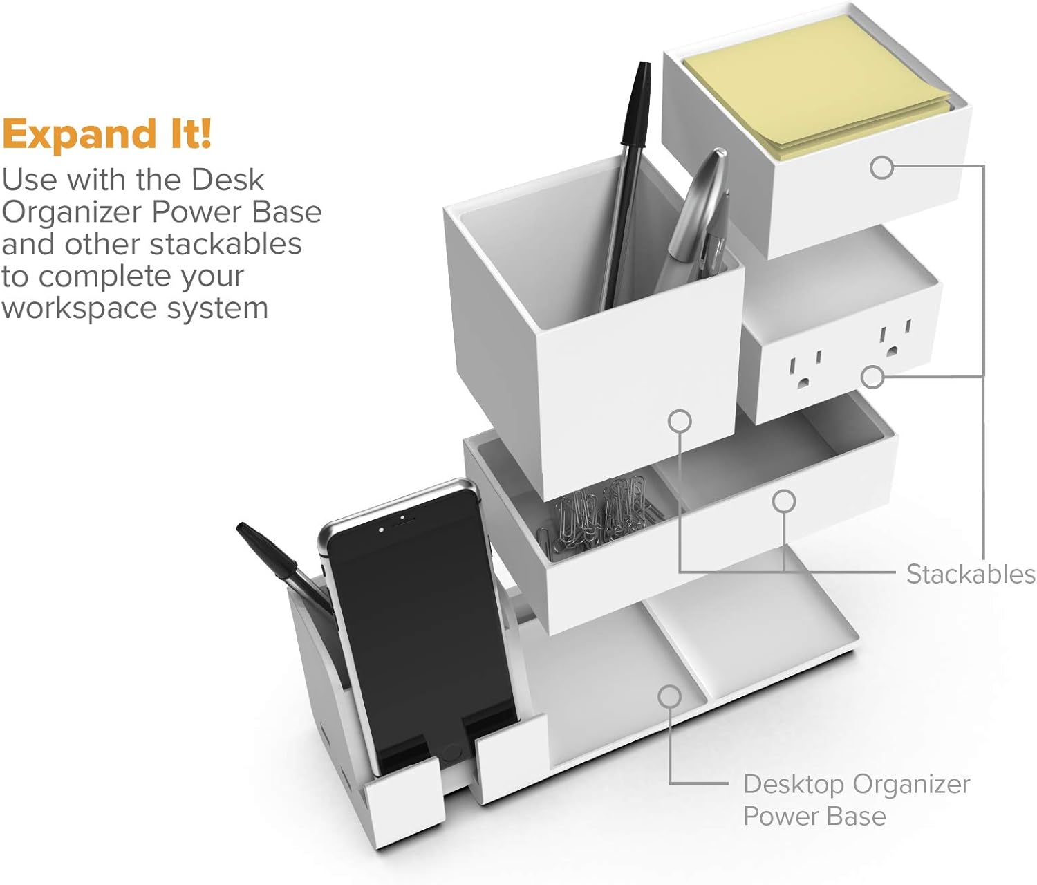 Bostitch Office Konnect Stackable Desk Organizer Accessories