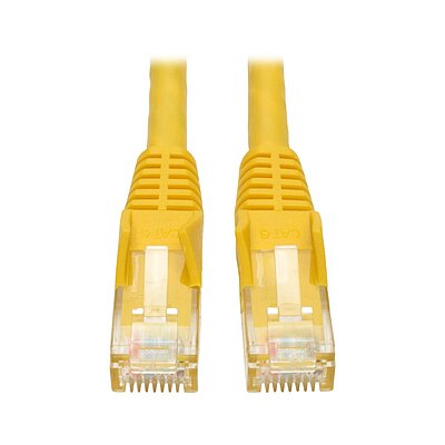 Tripp Lite Cat6 Gigabit Snagless Molded Patch Cable (RJ45 M/M ) - Yellow, 2-ft.(N201-002-YW)