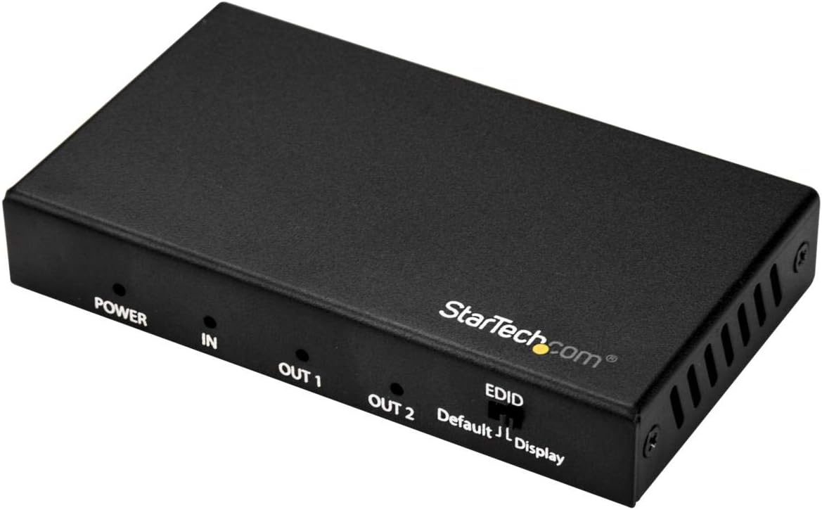 StarTech.com 2 Port HDMI Splitter - 4K 60Hz - 1x2 Way HDMI 2.0 Splitter - HDR - ST122HD202