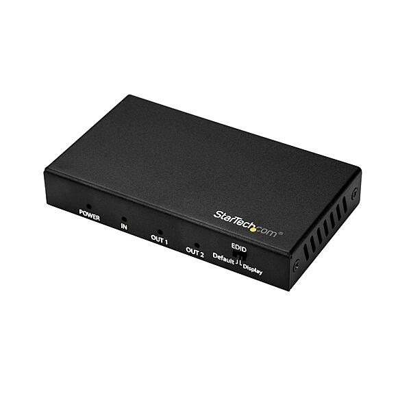StarTech.com 2 Port HDMI Splitter - 4K 60Hz - 1x2 Way HDMI 2.0 Splitter - HDR - ST122HD202 - Displays the same image with sound on 2 screens