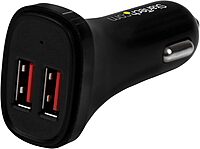 StarTech.com Dual Port USB Car Charger - High Power 24W/4.8A - Black - 2-Port USB Car Charger - Charge Two Tablets at Once (USB2PCARBKS) BLACK Dual USB (24W/4.8A)
