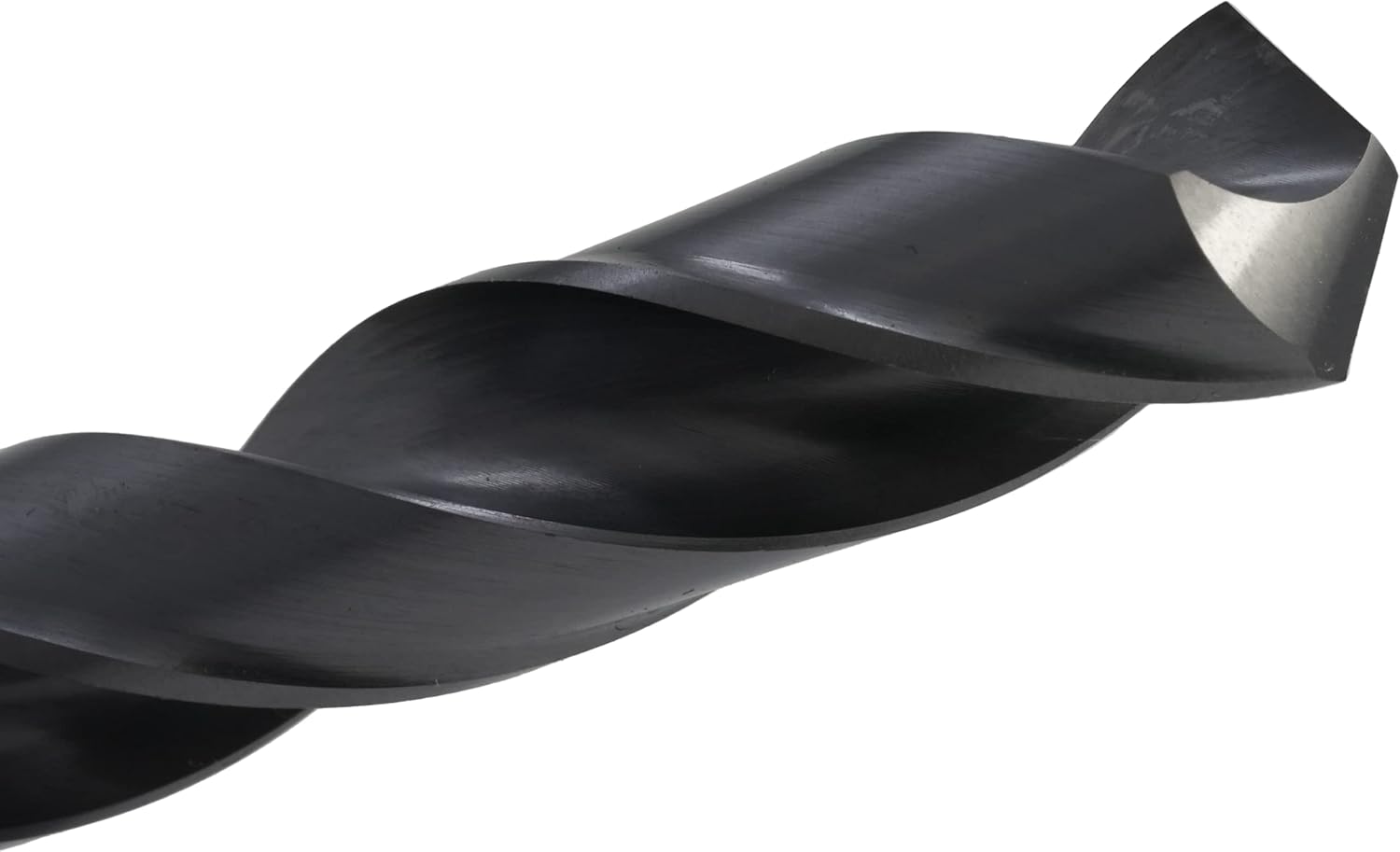 Chicago Latrobe 190 High-Speed Steel Reduced Shank Drill Bit, Black Oxide Finish, Round Shank, 118 Degree Conventional Point