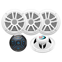 BOSS Audio Systems Marine Gauge Receiver - Weatherproof Bluetooth Digital Media Receiver