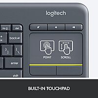 Logitech K400 Plus Wireless Touch TV Keyboard With Easy Media Control and Built-in Touchpad