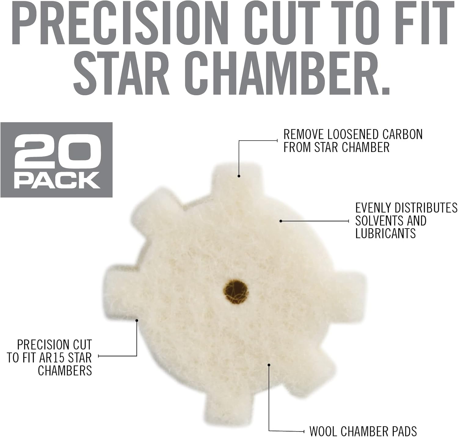 Real Avid .223 Chamber Cleaning Pads 20 Pack