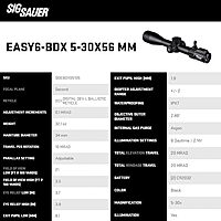 SIG SAUER EASY6-BDX Riflescope with Integrated BDX Ballistic Data Xchange | Compact Lightweight Waterproof Rifle Scope