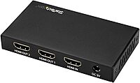 StarTech.com 2 Port HDMI Splitter - 4K 60Hz - 1x2 Way HDMI 2.0 Splitter - HDR - ST122HD202 - Displays the same image with sound on 2 screens