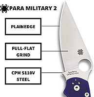 Spyderco Para Military 2 Folding Knife with G-10 Handle