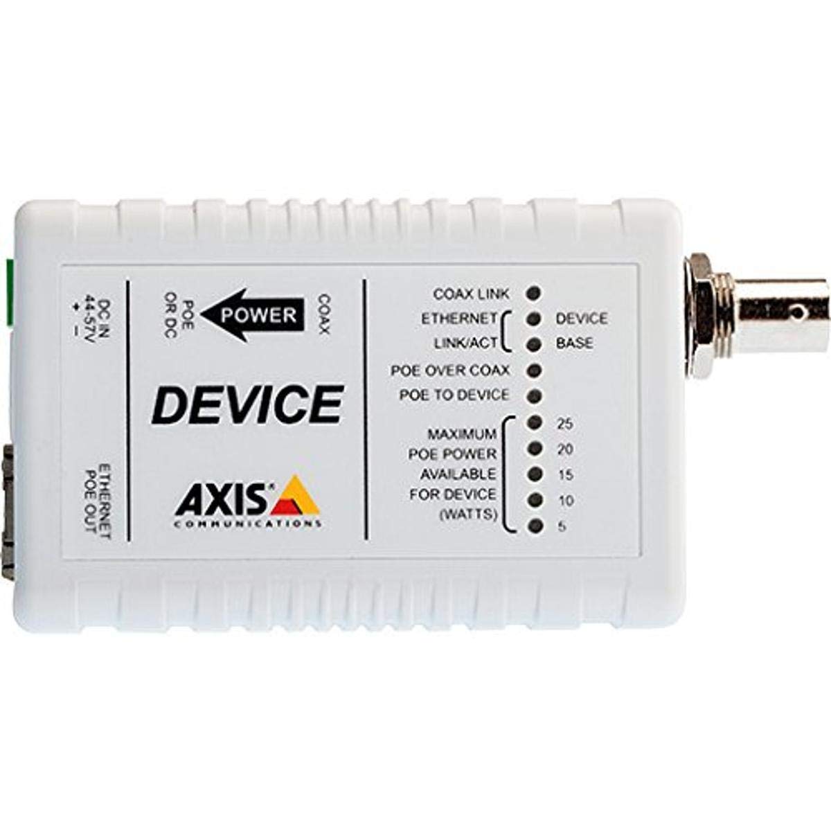 Axis Communications 5027-421 Ethernet Over Coax Device PoE+ Adapter for Security Systems