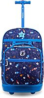 J World New York Unisex Kid's Duo Rolling Backpack with Lunch Box Set, Spaceship, One Size One Size Spaceship