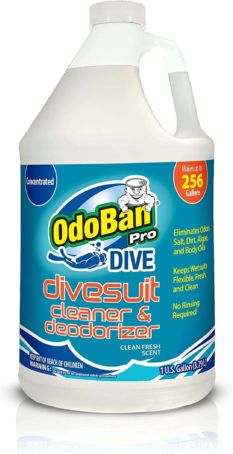 OdoBan Dive No-Rinse Wetsuit Cleaner Concentrate, Fresh Scent, 1 Gallon 128 Fl Oz (Pack of 1)