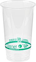 Planet + 100% Compostable PLA Clear Cold Cup, 24-Ounce, 1000-Count Case