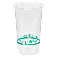 Planet + 100% Compostable PLA Clear Cold Cup, 24-Ounce, 1000-Count Case