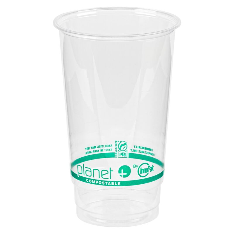 Planet + 100% Compostable PLA Clear Cold Cup, 24-Ounce, 1000-Count Case