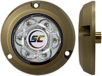 Shadow-Caster SC2 Series Bronze Surface Mount Underwater Light - Full-Color