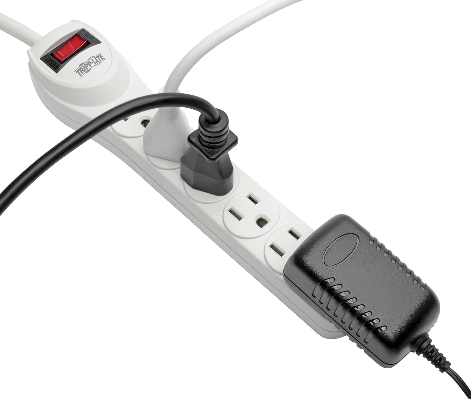 Tripp Lite Protect It! TLP602 Surge Protector 6-Outlet 180J, 2-ft Cord - White