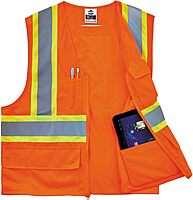 ERGODYNE GloWear 8235ZX Class 2 Two-Tone X-Back High-Visibility Safety Vest