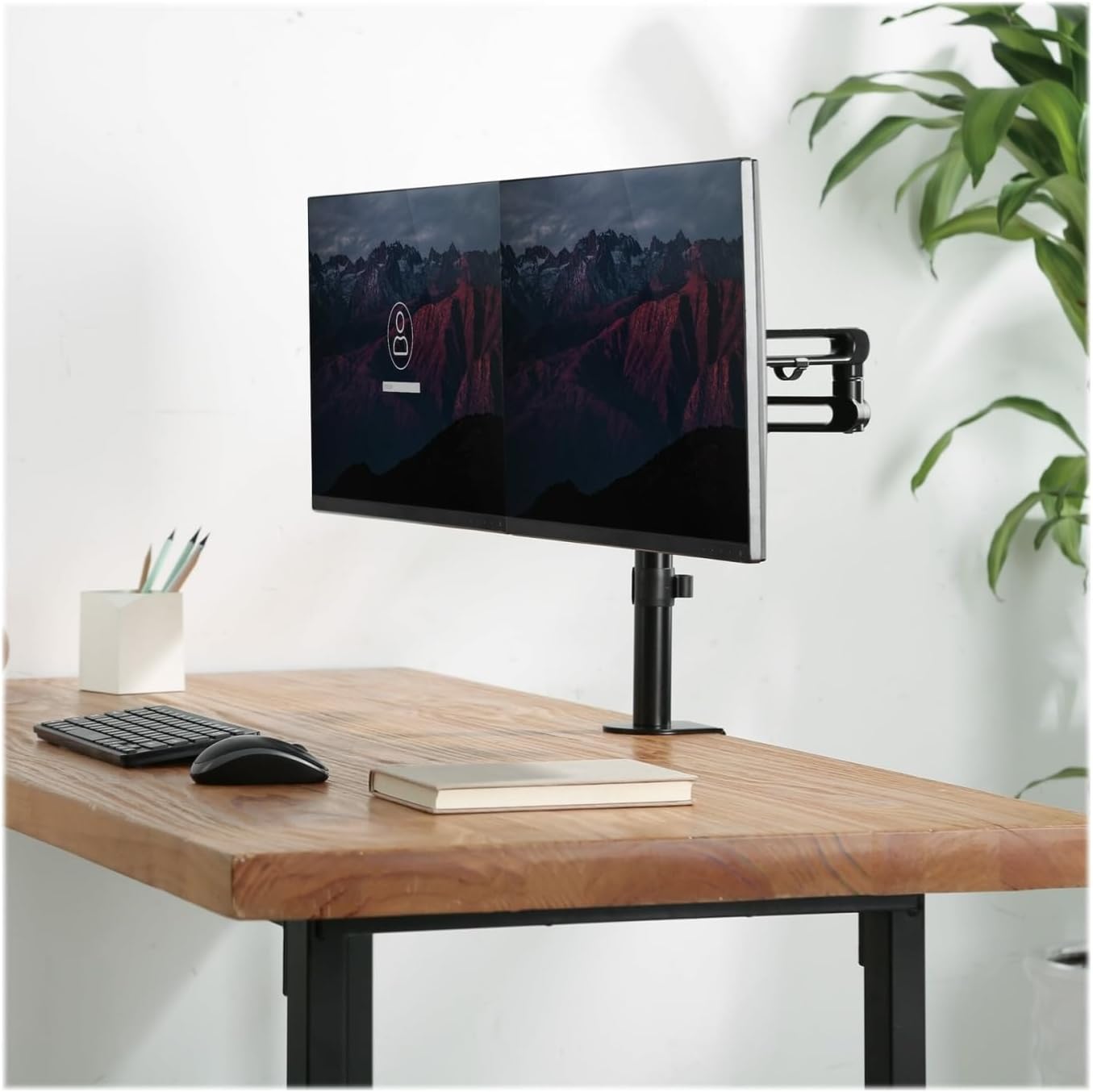 StarTech.com Desk Mount Dual Monitor Arm - Desk Clamp VESA Compatible Monitor Mount for up to 32 inch Displays