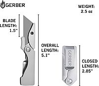 Gerber Gear EAB Pocket Knife with Money Clip - 1.5" Blade Length Folding Knife - EDC Gear and Equipment - Stainless Steel Original